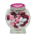 Glass Heart Jar - Chocolate Buttons